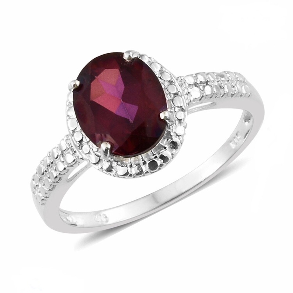 NWT Sterling Silver Fire Mystic Quartz Ring Sz 5